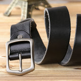 Genuine,Leather,Men's,Casual,Waistband,Waist,Strap,Smooth,Retro