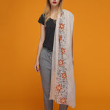 Women,Linen,Handcraft,Embroidery,Printting,Scarves,Fashion,Summer,Outdoor,Flower,Shawl,Scarf