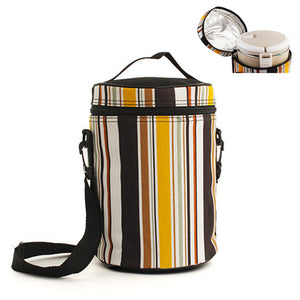 Thermal,Insulated,Stripe,Cooler,Outdoor,Extra,Large,Picnic,Lunch,Accessories