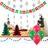 Merry,Christmas,Trees,Latex,Round,Balloons,Santa,Party,Decors