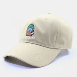 Cotton,Embroidery,Cactus,Cartoon,Printing,Casual,Sport,Outdoor,Curve,Visor,Baseball