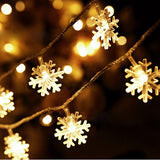 Christmas,Snowflake,Flashlight,String,Festival,Wedding,Decoration,Waterproof,Battery,Powered