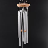 Silver,Tubes,Chimes,Garden,Windbells,Decor