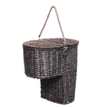 Wicker,Handwoven,Stair,Storage,Basket,Baskets,Container,Carry,Handle