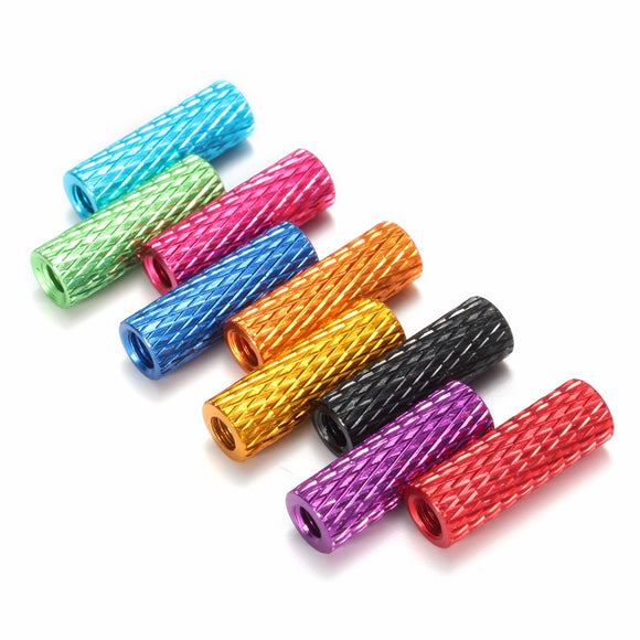 Suleve,M3AS2,10Pcs,Knurled,Standoff,Aluminum,Alloy,Anodized,Spacer