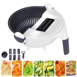 Multifunction,Vegetable,Cutter,Slicer,Chopper,Peeler,Drain,Basket,Kitchen