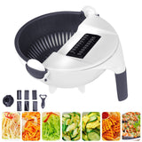 Multifunction,Vegetable,Cutter,Slicer,Chopper,Peeler,Drain,Basket,Kitchen