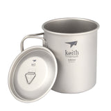 Keith,Ti3204,450ml,Folding,Handle,Antibacterial,Lightweight,Water,Camping,Picnic,Tableware