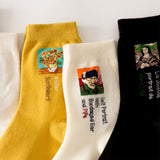 Unisex,European,Style,World,Famous,Painting,Series,Retro,Painting,Cerative,Socks