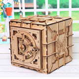 Wooden,Mechanical,Transmission,Treasure,Chest,Jewelry,Storage,Coins,Puzzle