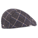 Womens,Winter,Woolen,Plaid,Painter,Beret,Outdor,Adjustable,Peaked