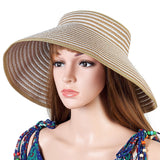 Women,Summer,Foldable,Empty,Straw,Outdoor,Beach,Travel,Visor