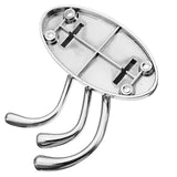 Silver,Triple,Swivel,Hooks,Folding,Swing,Mount,Alloy,Clothes,Towel,Hanger