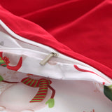 Bedding,Happy,Christmas,Quilt,Cover,Pillowcase,Queen