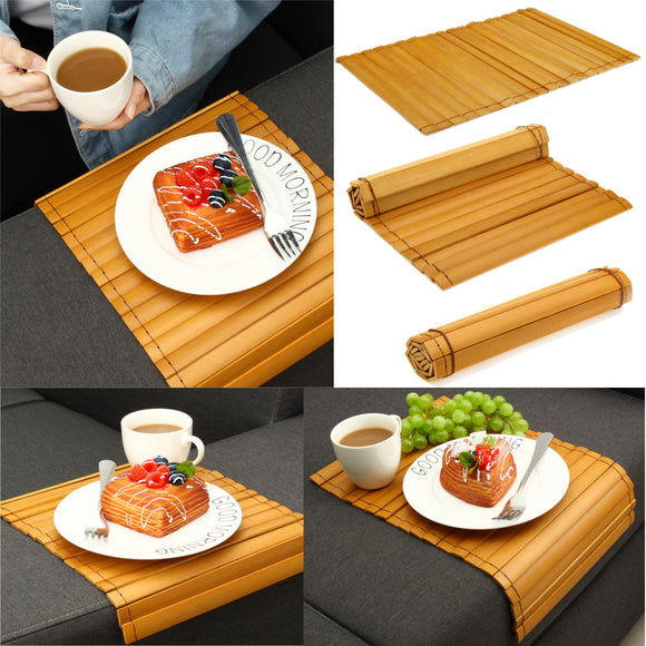 Flexible,Couch,Placemat,Bamboo,Foldable,Snack,Holder,Table