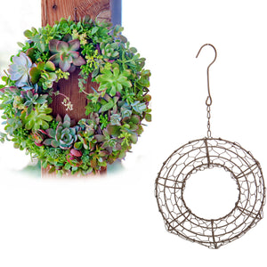 Gardening,Round,Hanging,Planter,Flower,Wreath,Succulent,Plant,Decorations