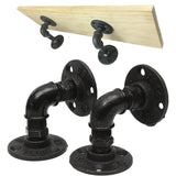 Vintage,Retro,Black,Industrial,Shelf,Bracket,Decoration,Storage,Holders