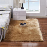 60X180cm,Artificial,White,Carpet,Floor,Fluffy,Living,Chair,Cushion