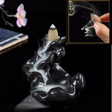 Ceramic,Glaze,Smoke,Incense,Burner,Backflow,Censer,Tower,Holder