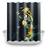 Wildlife,Animal,Nature,Decor,Tiger,Bathroom,Decor,Shower,Curtain,Plastic,Shower,Hooks"