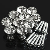 10Pcs,Round,Crystal,Glass,Cabinet,Knobs,Drawer,Furniture,Handle