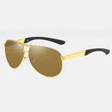 Men's,Metal,Large,Frame,Sunglasses,Mirror,Driver,Polarized,Sunglasses