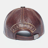 Genuine,Leather,Solid,Color,First,Layer,Leather,Casual,Baseball