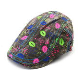 Women,Cotton,Print,Beret,Peaked,Casual,Outdoor,Windproof,Adjustable,Casquette