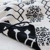 Cotton,Tassels,Blanket,Snowflakes,Cover,Blanket,Decor,Cover,Shawl.