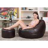 Leather,Giant,Adult,Leather,Footstool