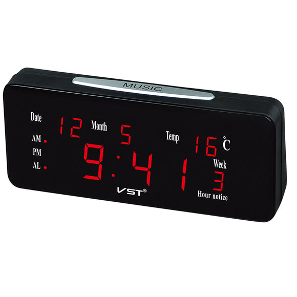 Alarm,Clock,Automatic,Lightness,Large,Letters,Electronic,Temperature,Display
