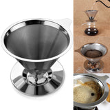 Stainless,Steel,Coffee,Dripper,Paperless,Reusable,Double,Layer,Coffee,Maker,Filter