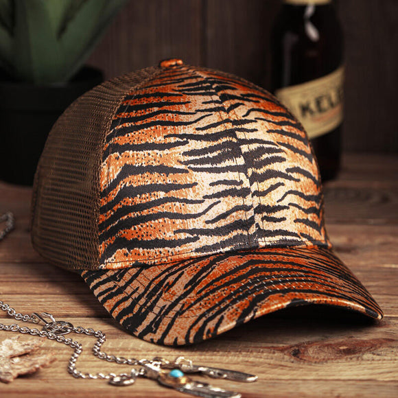 Women,Cotton,Tiger,Leopard,Pattern,Breathable,Hallow,Visor,Baseball