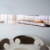 Honana,Mirror,Acrylic,Silver,Sticker,Decal,Bathroom,Square,Mirror,Sticker