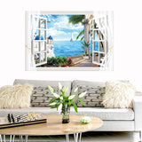 Miico,FX82012,Mediterranean,Landscape,Sticker,Window,Printing,Decorative,Stickers