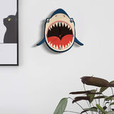 Creative,Wooden,Clock,Shark,Shape,Watch,Silent,Clock,Bedroom,Decoration,Clock