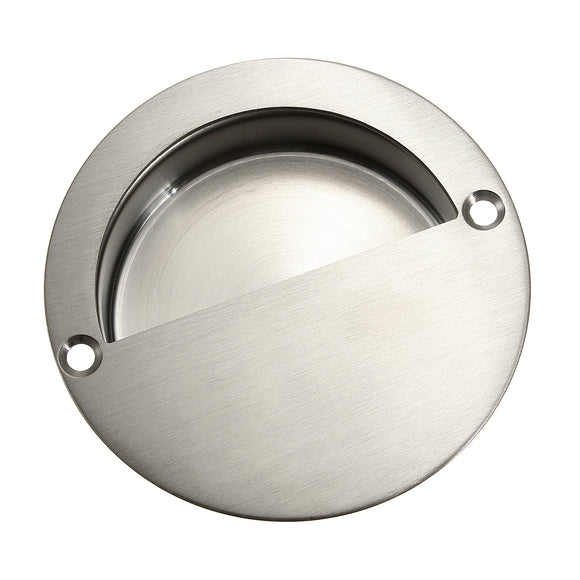 Flush,Recessed,Handle,Stainless,Steel,Circular,Covered,Screws