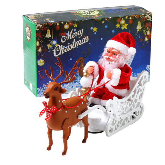 Electric,Riding,Santa,Claus,Walking,Music,Santa,Claus,Music,Christmas,Decorations