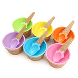 Children's,Plastic,Cream,Bowls,Spoons,Durable,Cream,Dessert