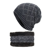 Women,Thicken,Coral,Fleece,Brimless,Knitted,Scarf,Winter,Beanie