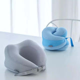 Leravan,Folding,Support,Memory,Cotton,Pillow,Portable,Travel,Airplane,Sleep,Headrest