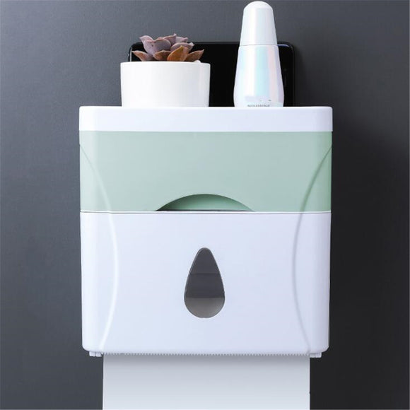 21.5*11.9*13.3cm,Creative,Plastic,Mounted,Paper,Shelf,Holder,Storage,Toilet,Tissue,Dispenser