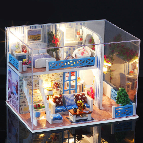 Miniature,Dollhouse,Furniture,Children,Assemble,House,Model