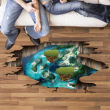 Miico,Creative,Dream,Float,Island,Broken,Removable,Decorative,Decor,Sticker