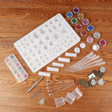 107Pcs,Epoxy,Resin,Casting,Molds,Jewelry,Pendant,Craft,Making,Silicone,Mould