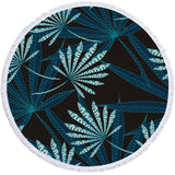 Tropical,Plants,Printed,Microfiber,Beach,Towel,Round,Fabric,Towels,Living