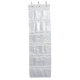 24Pocket,Hanging,Stainless,Steel,Holder,Shoes,Nonwoven,Fabric,Organizer,Storage,Closet