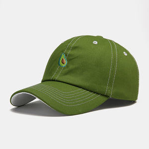 Unisex,Fruit,Avocado,Green,Pattern,Baseball