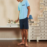 INCERUN,Comfortable,Men's,Short,Sleeve,Shirt,Shorts,Pajamas,Summer,Homewear