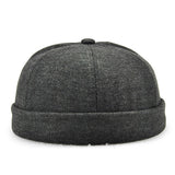 Solid,French,Brimless,Flanging,Skullcap,Sailor,Rolled,Retro,Bucket